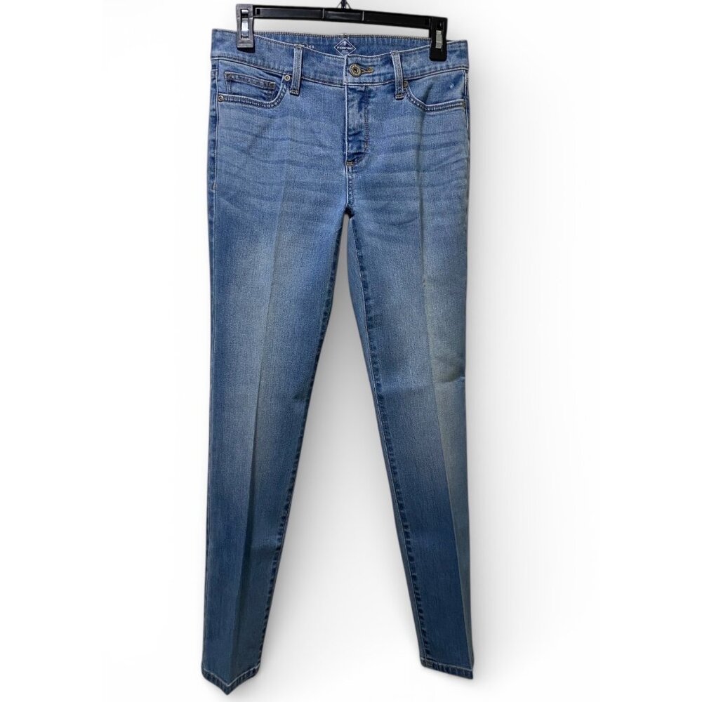 St. John’s Bay Women’s Straight Leg Jeans Size 2S Blue Stretch Denim - Picture 1 of 13